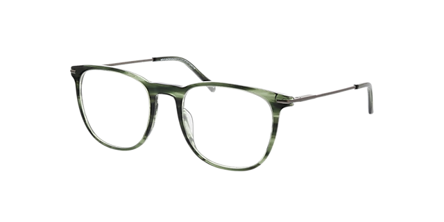 Bradford Grüne Hornfarben AcetatEyeglass Frames von B24, Dreiviertelansicht