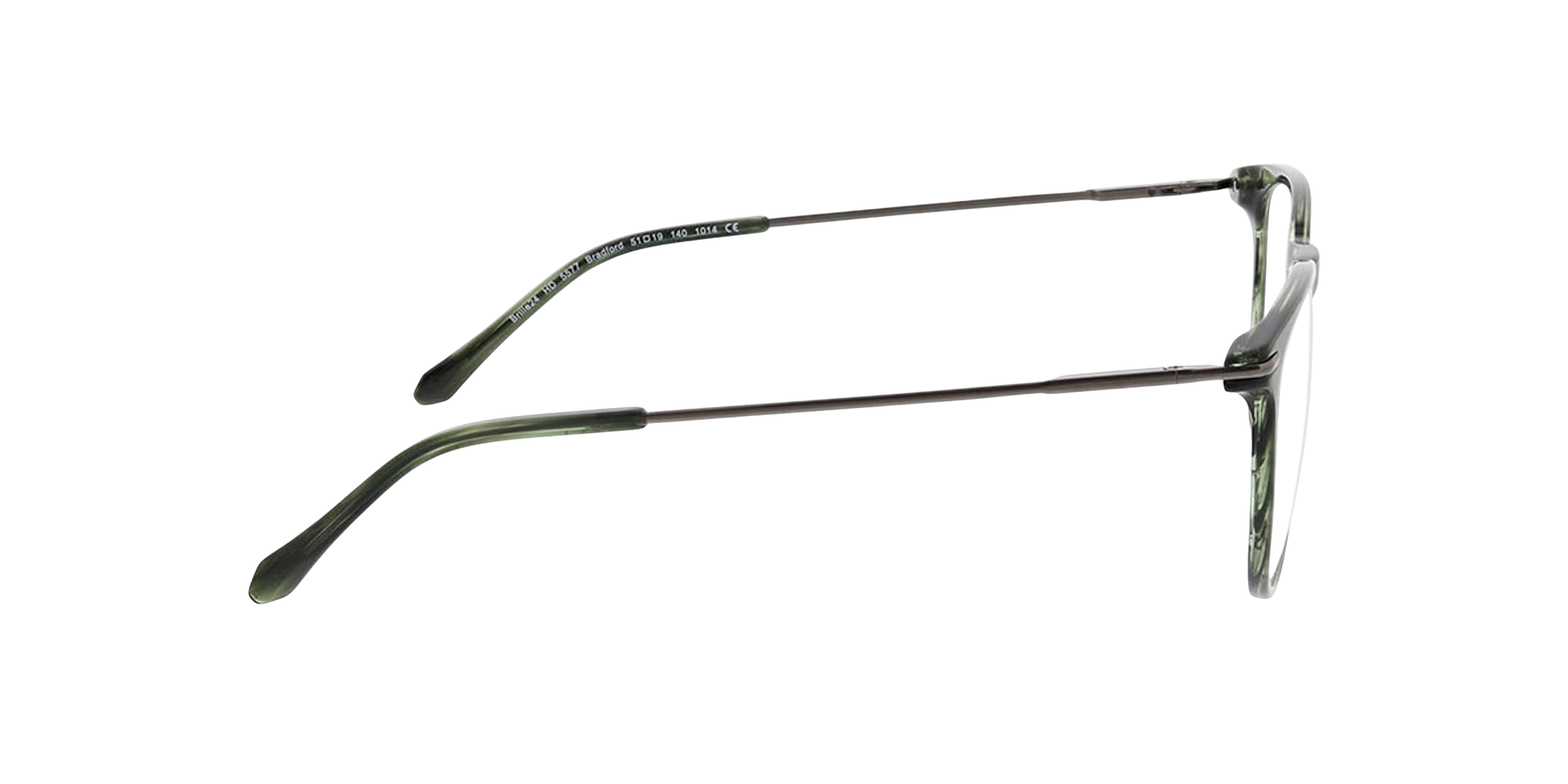 Bradford Grüne Hornfarben AcetatEyeglass Frames von B24, Seitenansicht