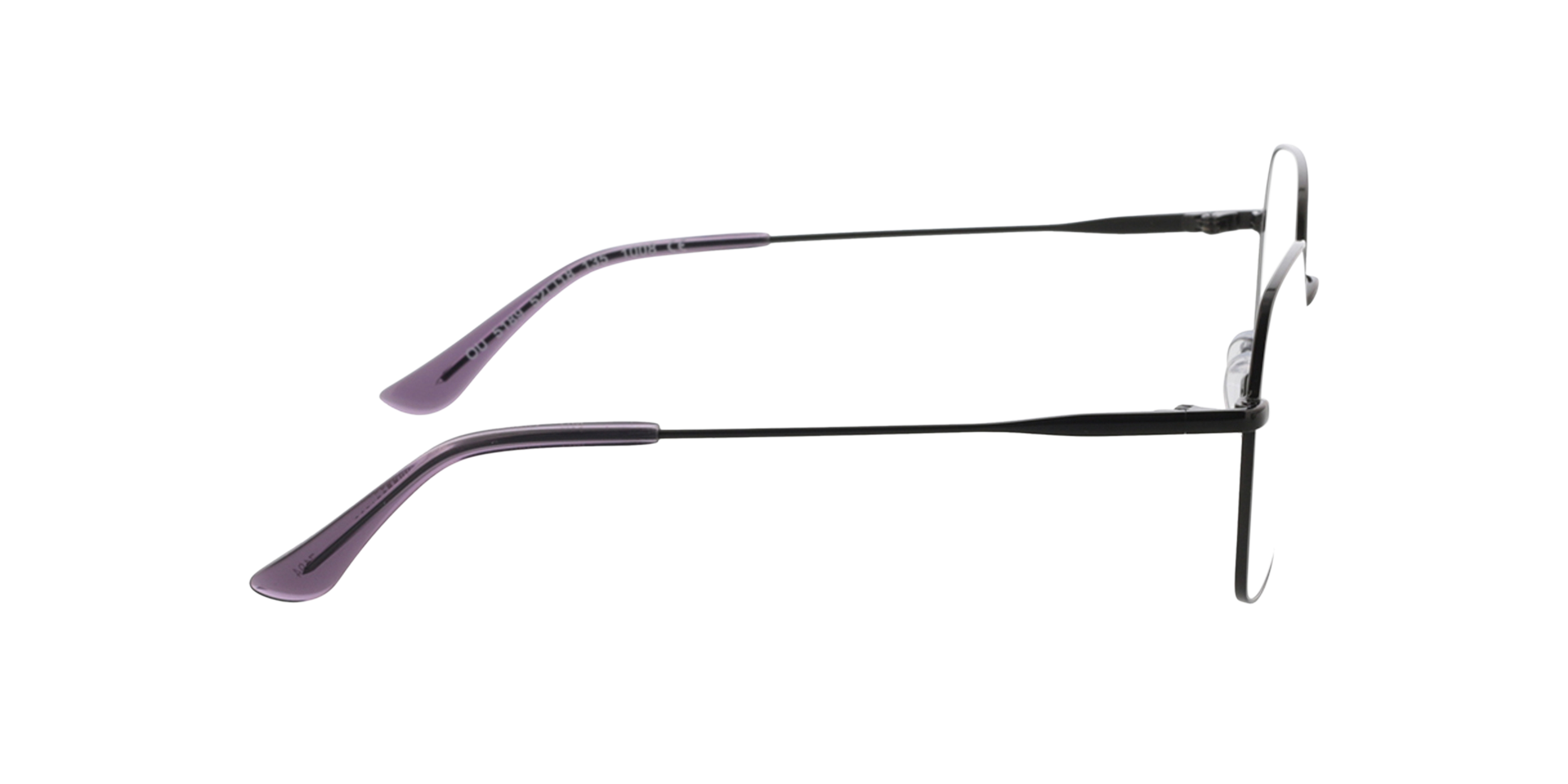 Claire Black  &  Crystal Mauve MetallEyeglass Frames von B24, Seitenansicht