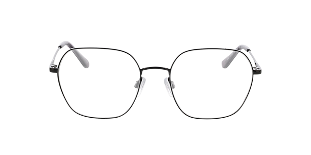 Claire Zwart  &  kristal mauve MetaalEyeglass Frames van B24, Vooraanzicht