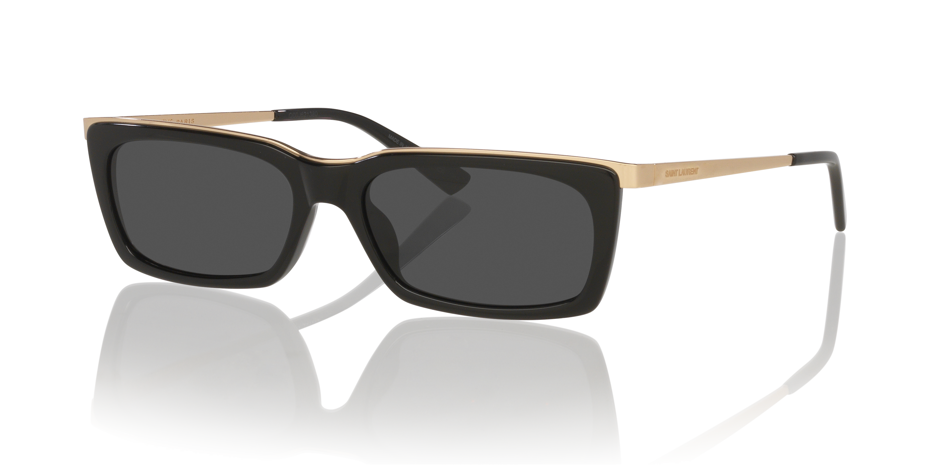 SL 766 Zwart AcetaatSunglass Frames van B24, Hoekweergave
