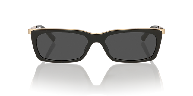 SL 766 Zwart AcetaatSunglass Frames van B24, Vooraanzicht