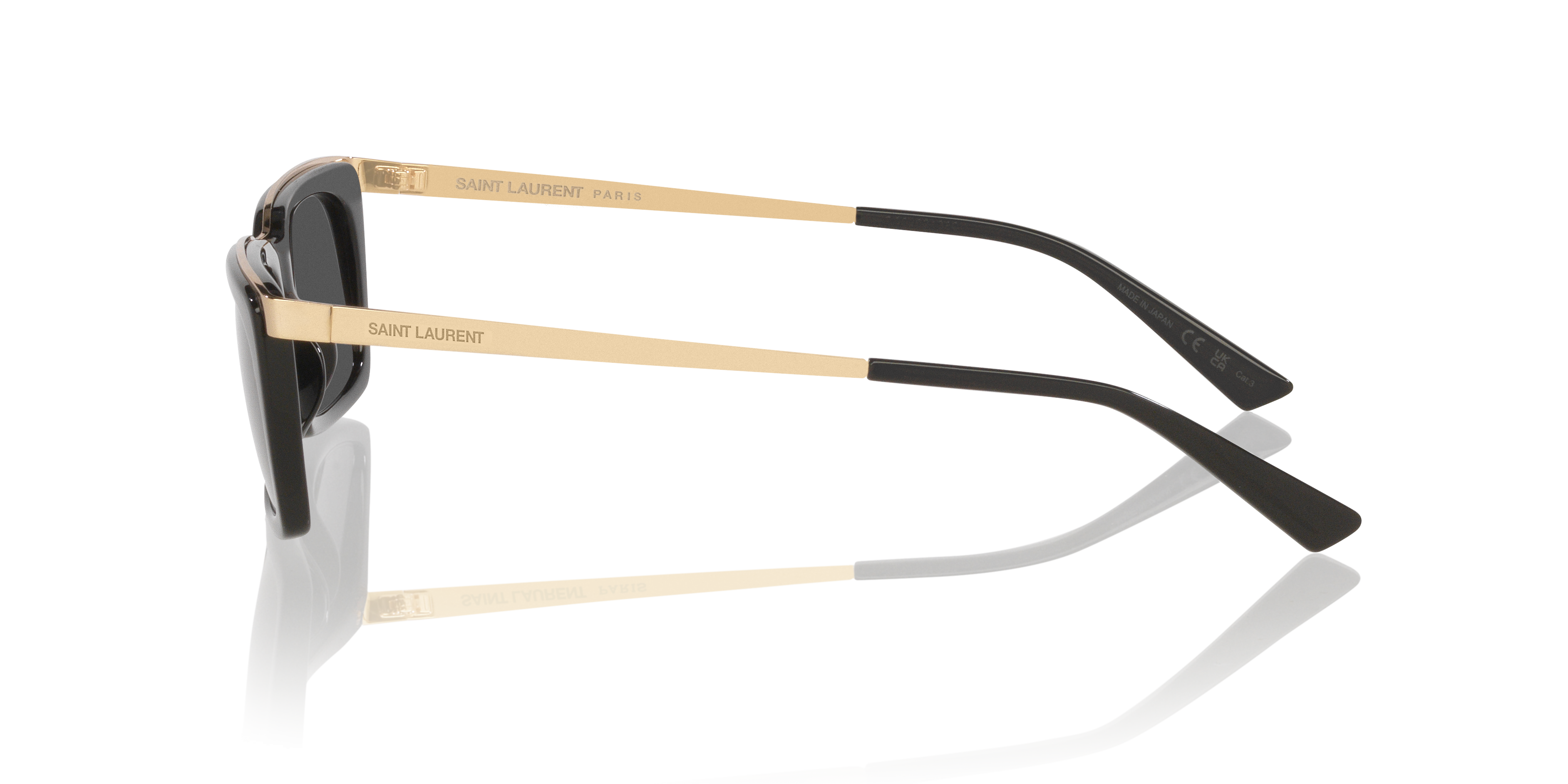 SL 766 Zwart AcetaatSunglass Frames van B24, Zijaanzicht