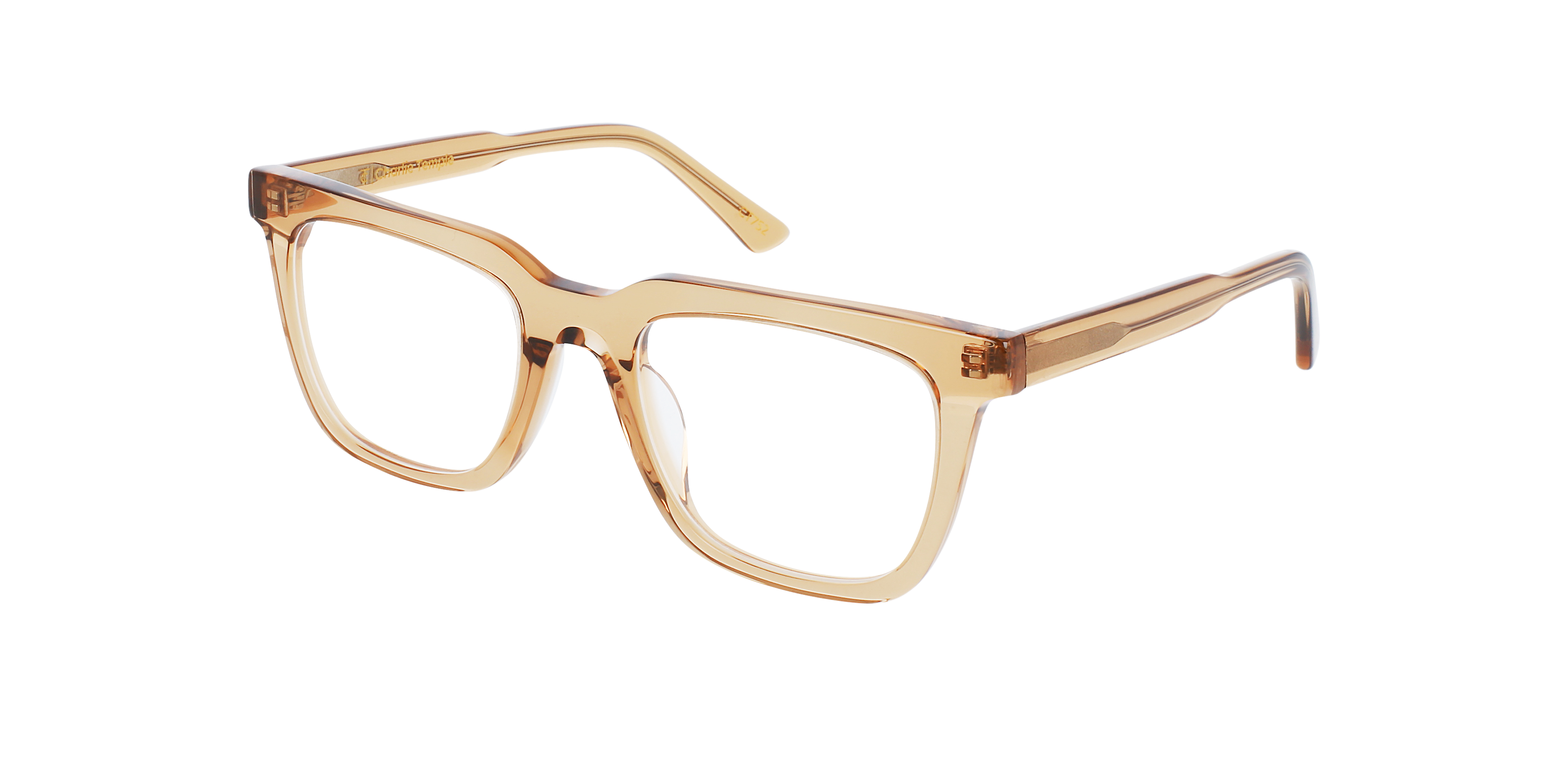 Vince Crystal Caramel AcetaatEyeglass Frames van B24, Hoekweergave