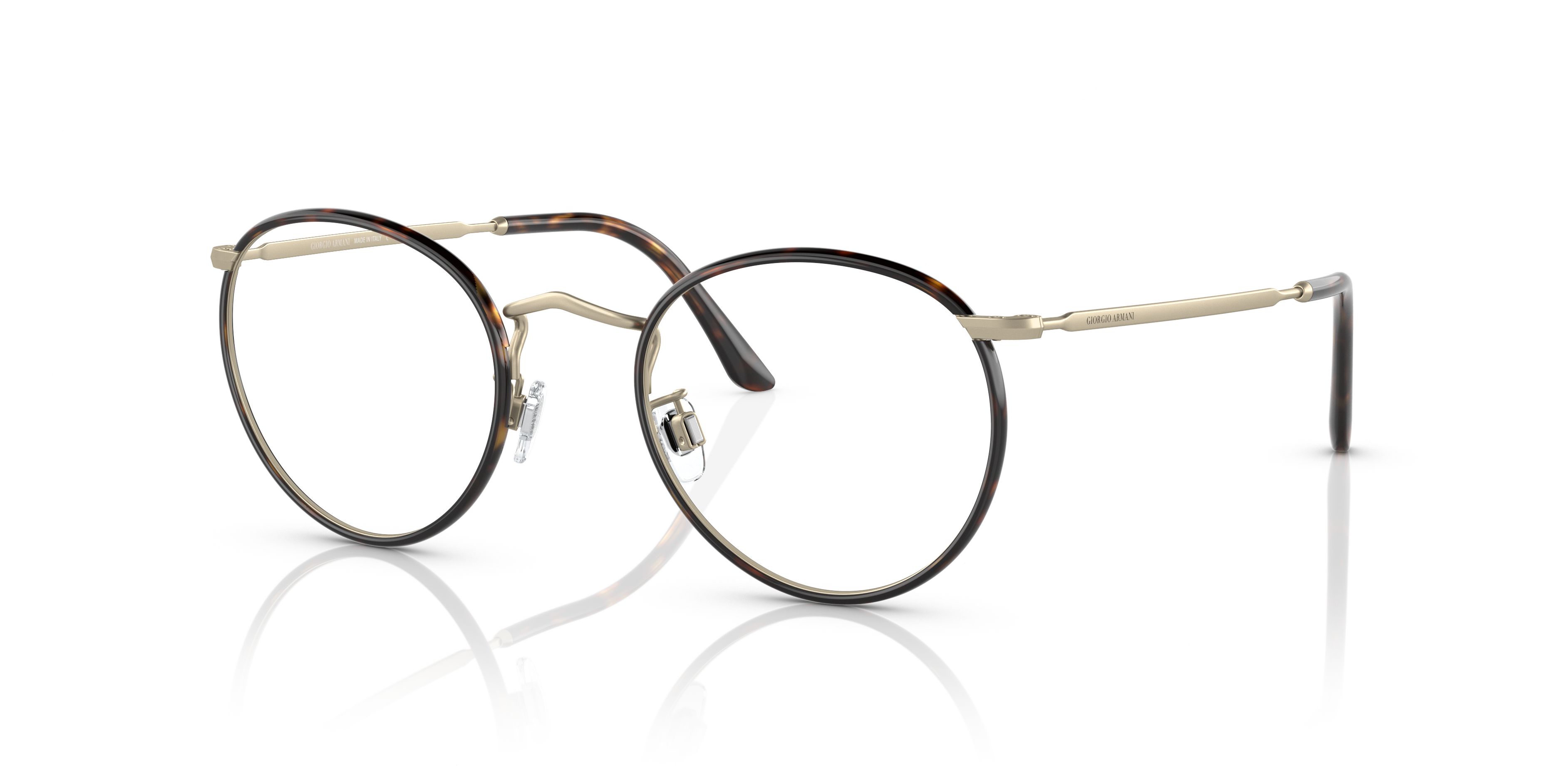 AR 112MJ Mat lichtgoud &amp; Havana MetaalEyeglass Frames van B24, Hoekweergave