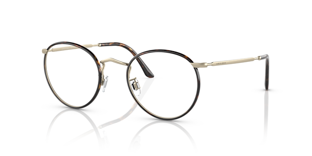 AR 112MJ Blassgold matt & Havana MetallEyeglass Frames von B24, Dreiviertelansicht