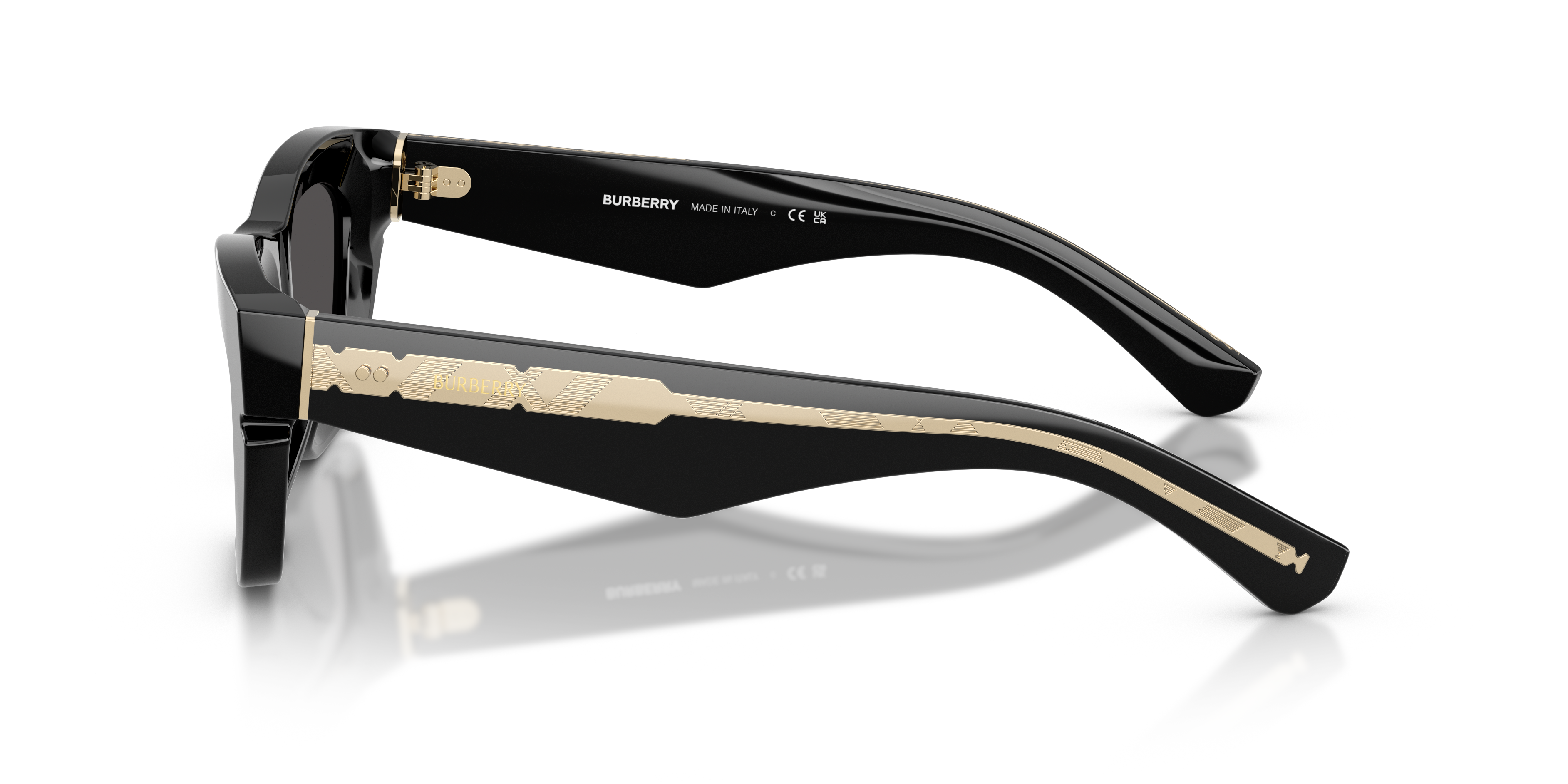 BE4454 Schwarz AcetatSunglass Frames von B24, Seitenansicht