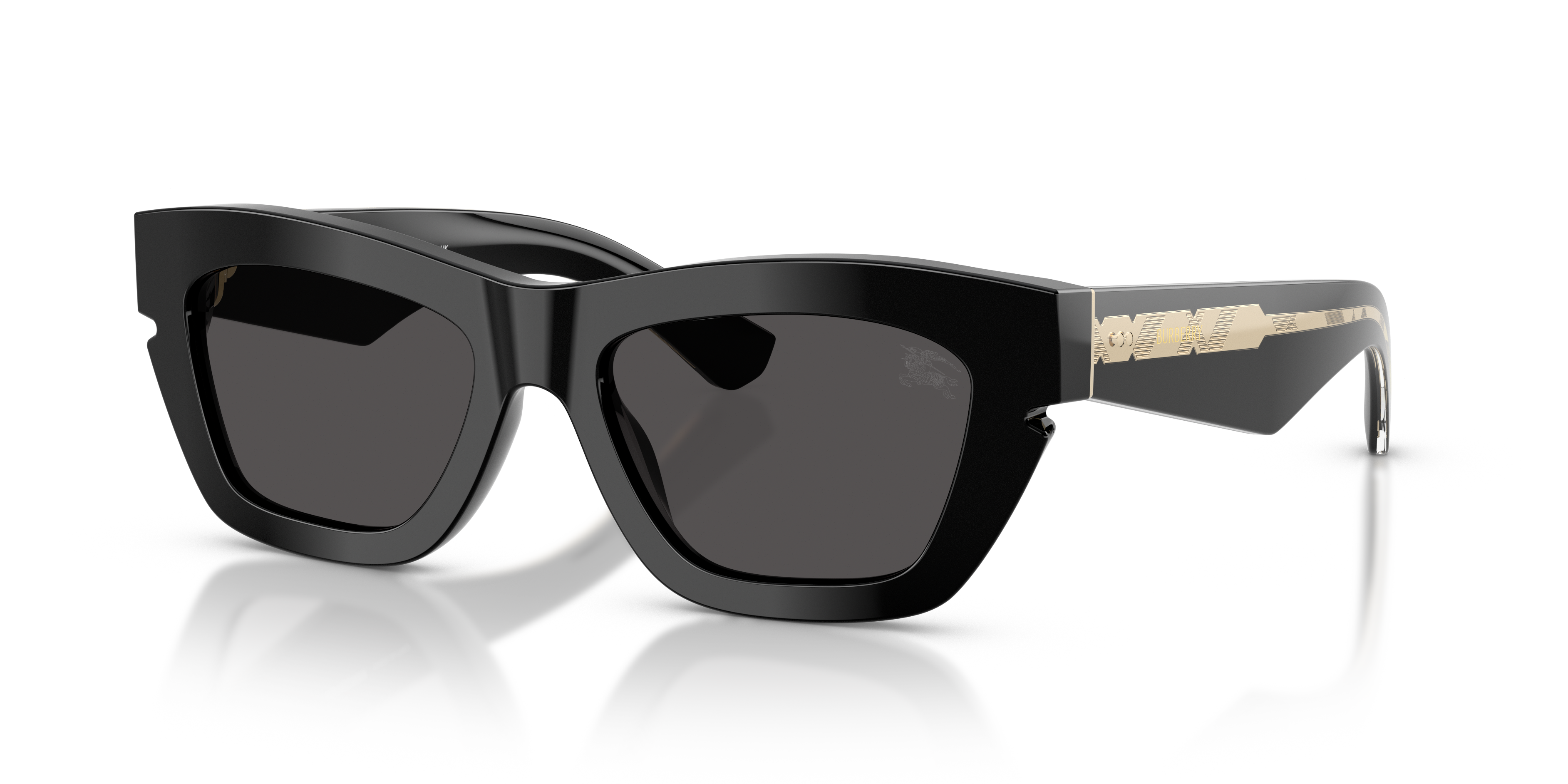 BE4454 Schwarz AcetatSunglass Frames von B24, Dreiviertelansicht