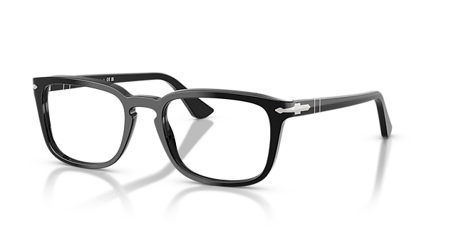 PO3382V Schwarz AcetatEyeglass Frames von B24, Dreiviertelansicht