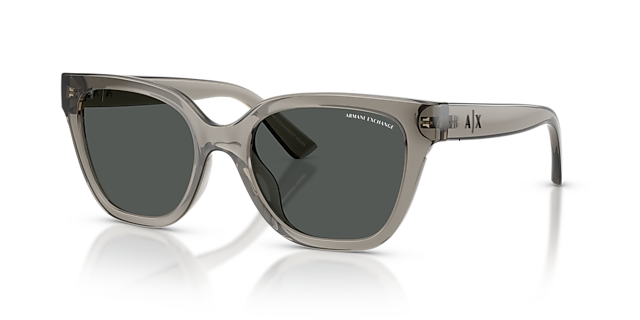 AX4164SU Glänzendes transparentes Grau KunststoffSunglass Frames von B24, Dreiviertelansicht