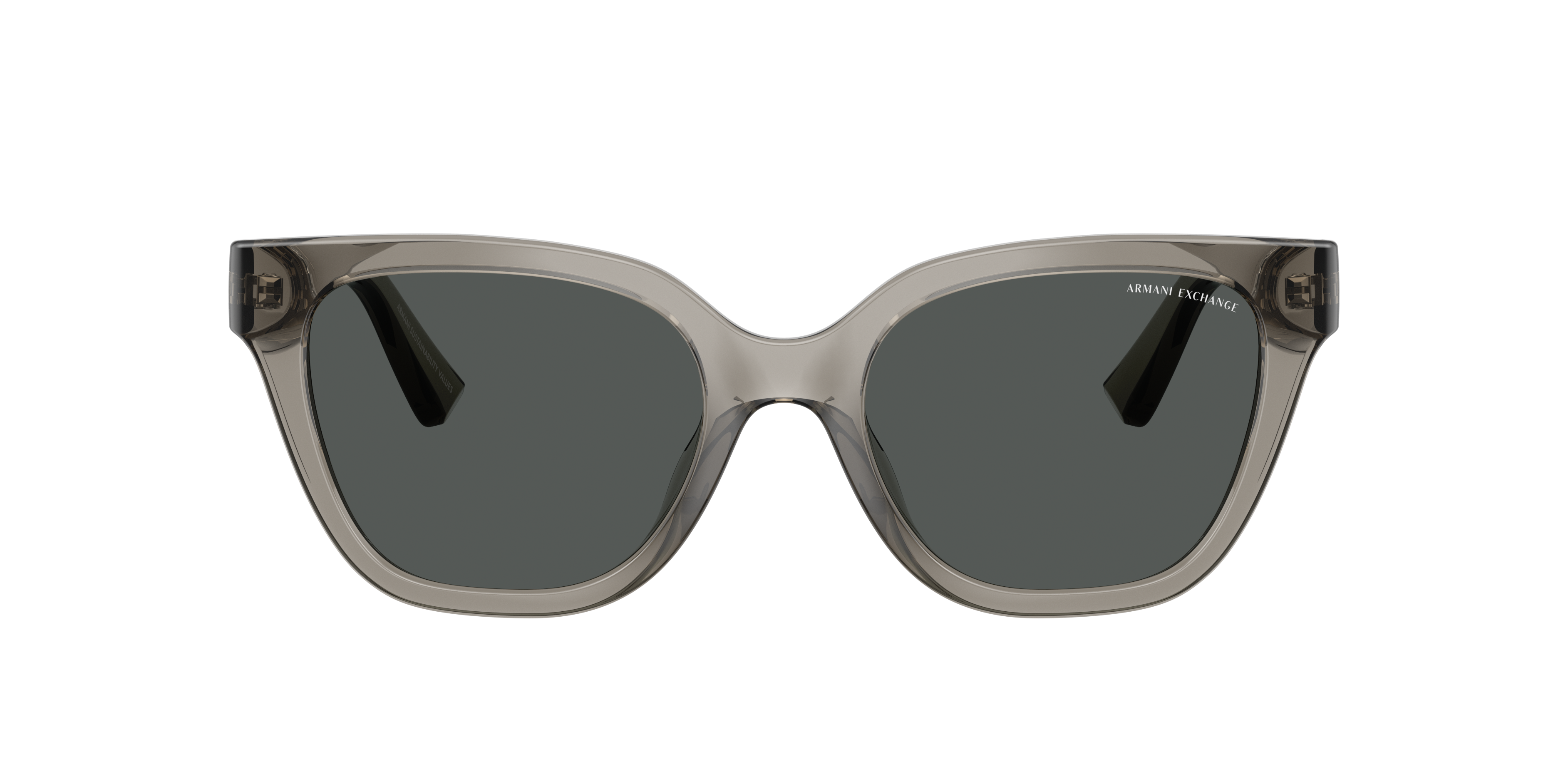 AX4164SU Glanzend Transparant Grijs KunststofSunglass Frames van B24, met getinte lenzen