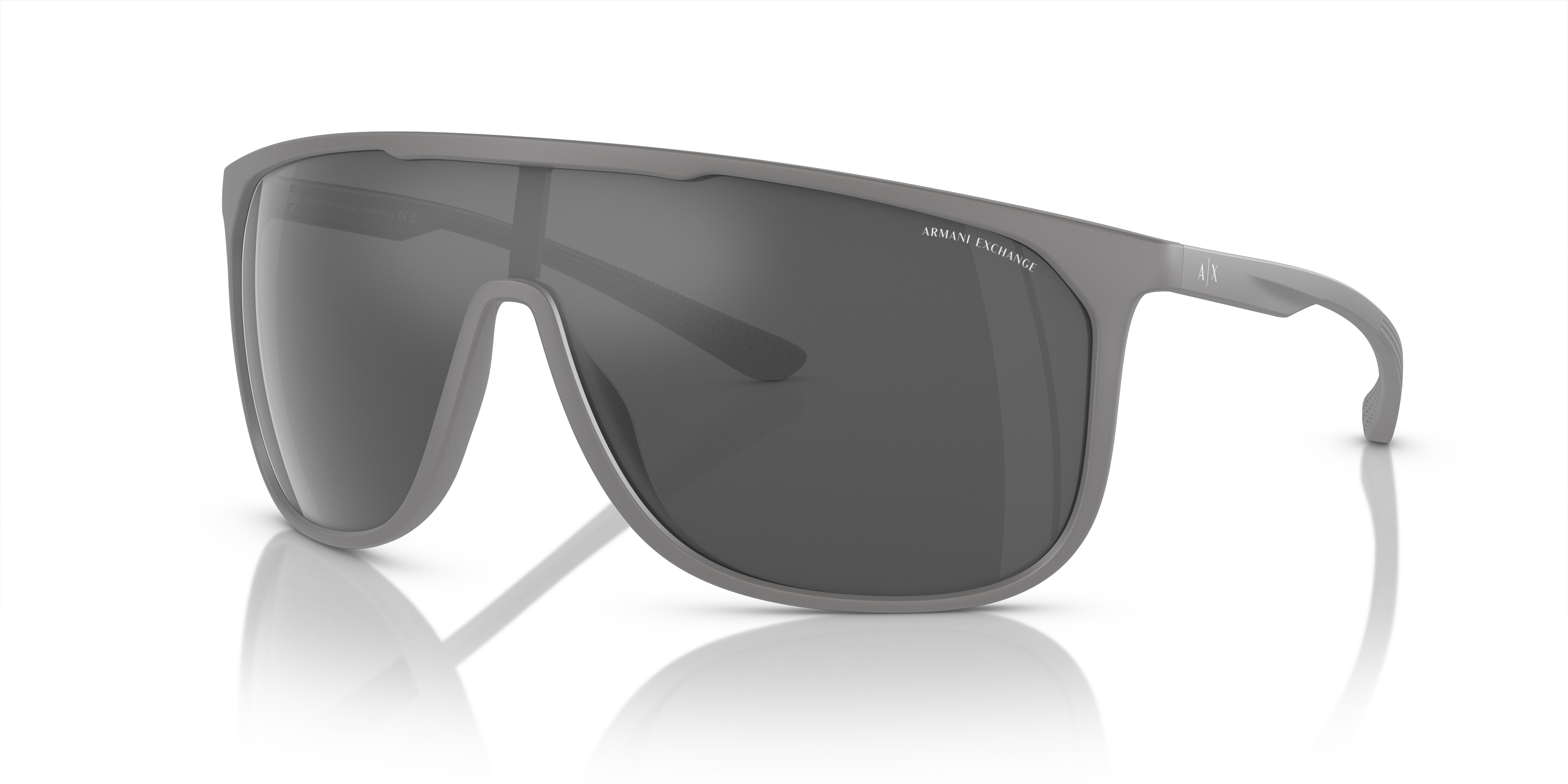 AX4137SU Matgrijs KunststofSunglass Frames van B24, Hoekweergave