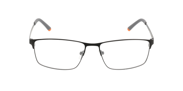 Turin Zwart MetaalEyeglass Frames van B24, Vooraanzicht