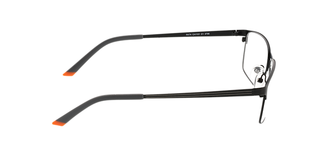 Turin Zwart MetaalEyeglass Frames van B24, Zijaanzicht