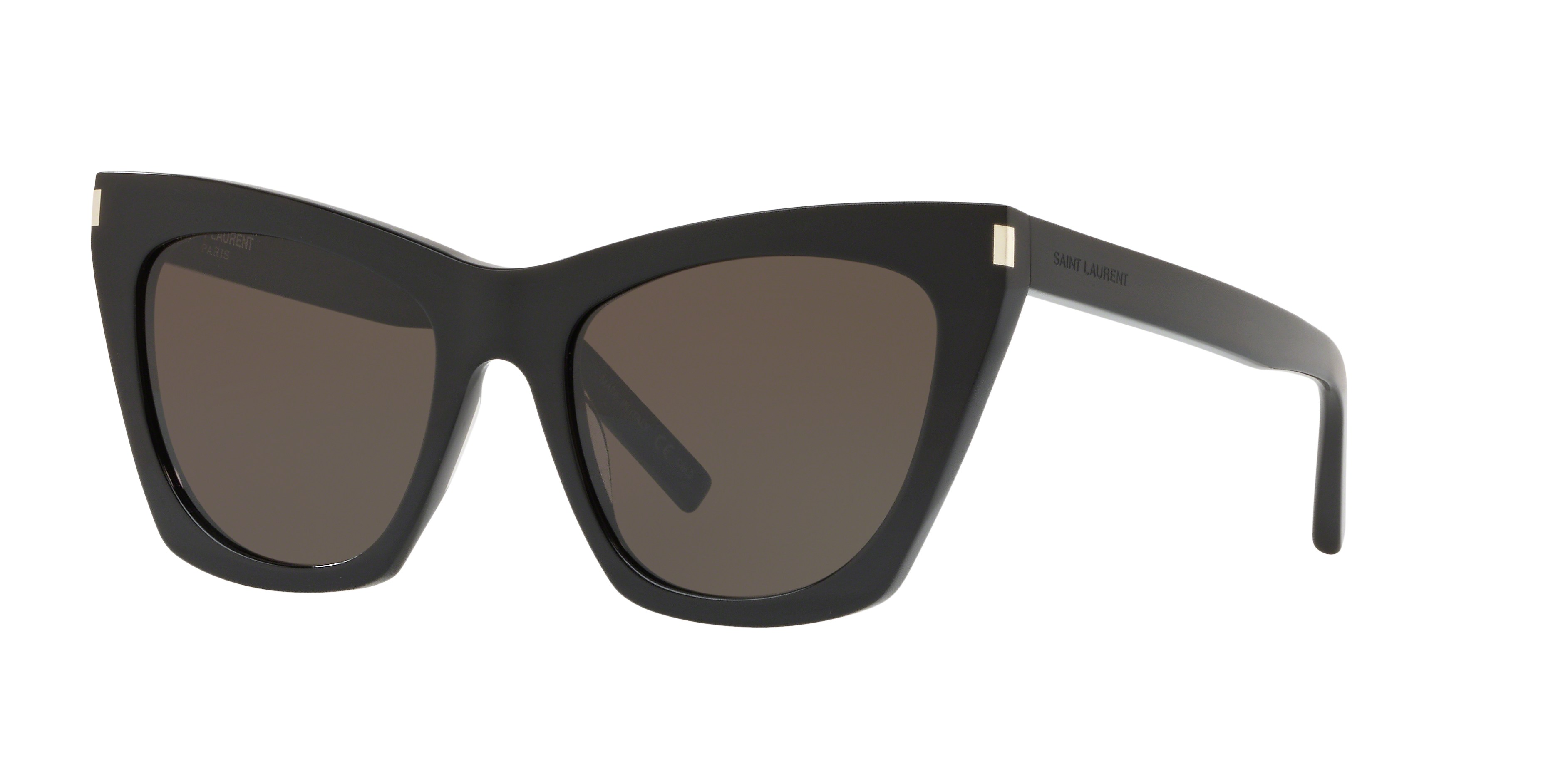 SL 214 KATE Glänzendes Schwarz AcetatSunglass Frames von B24, Dreiviertelansicht