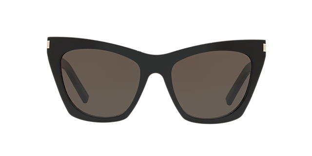 SL 214 KATE Glänzendes Schwarz AcetatSunglass Frames von B24, Vorderansicht