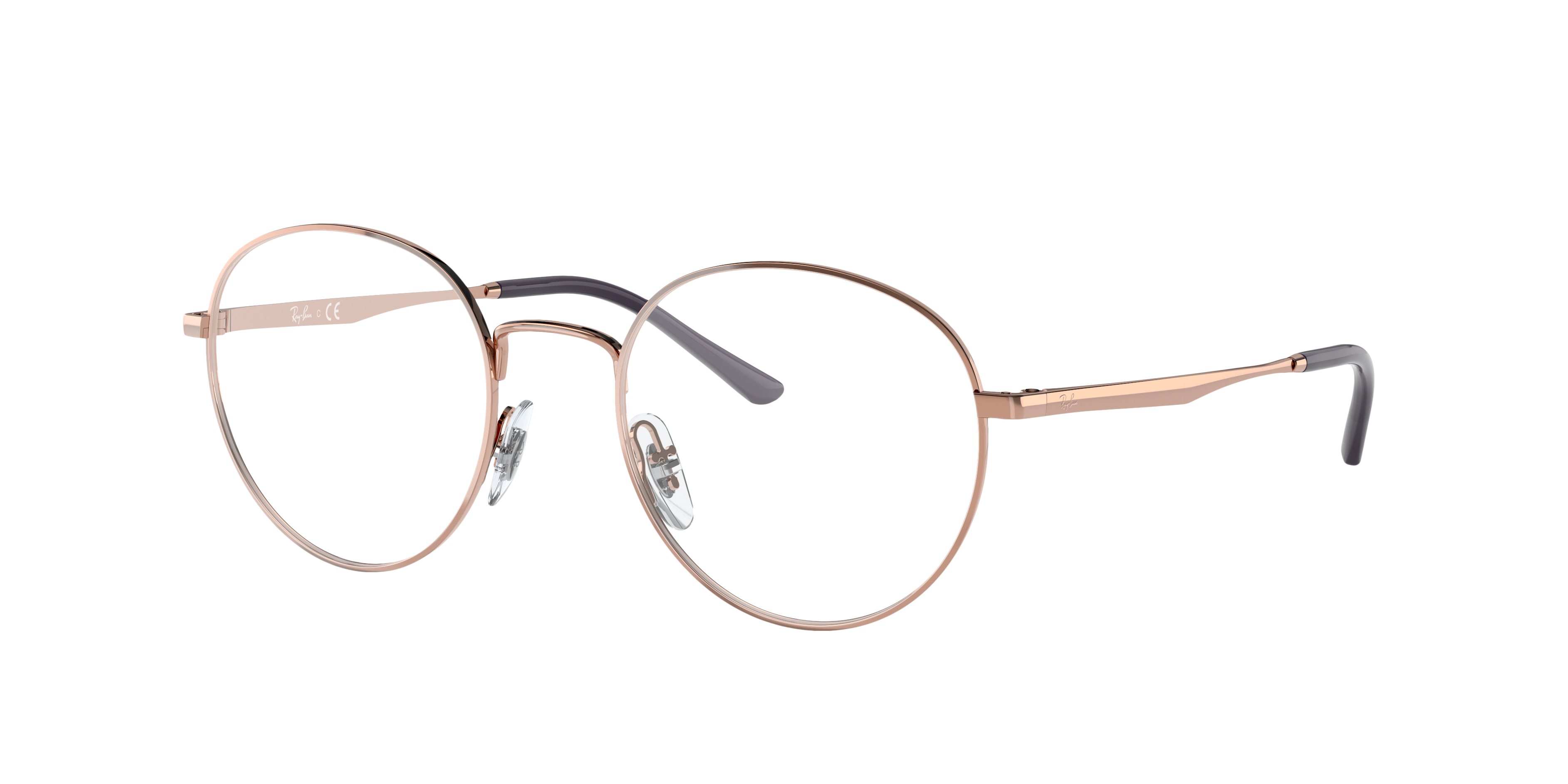 RB3681V Rotgold MetallEyeglass Frames von B24, Dreiviertelansicht