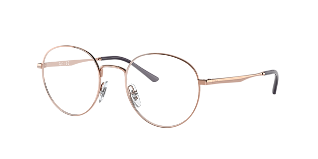 RB3681V Roségoud MetaalEyeglass Frames van B24, Hoekweergave