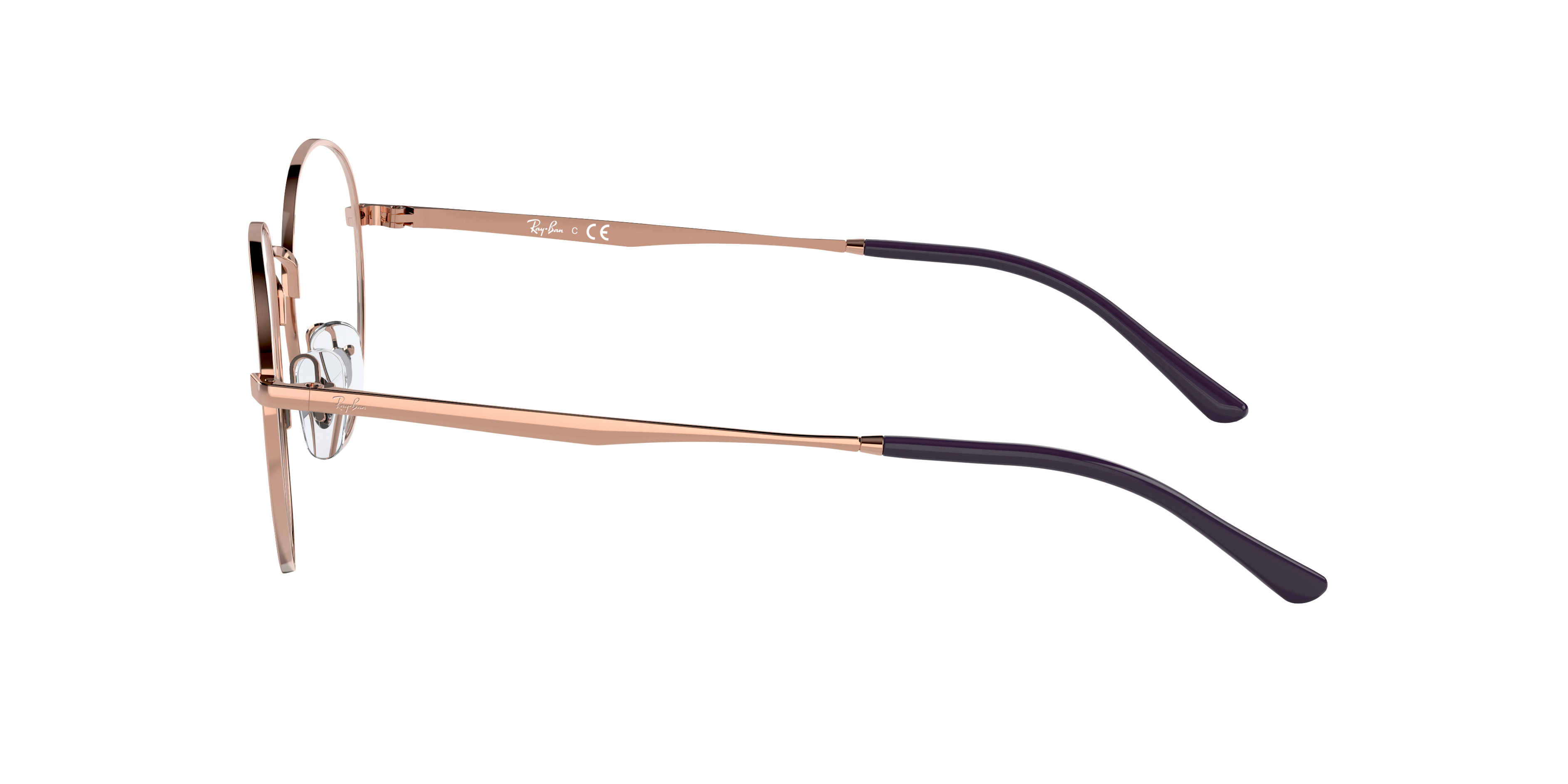 RB3681V Rotgold MetallEyeglass Frames von B24, Seitenansicht