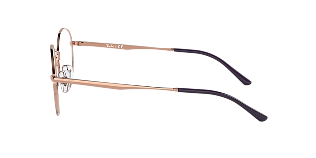 RB3681V Roségoud MetaalEyeglass Frames van B24, Zijaanzicht