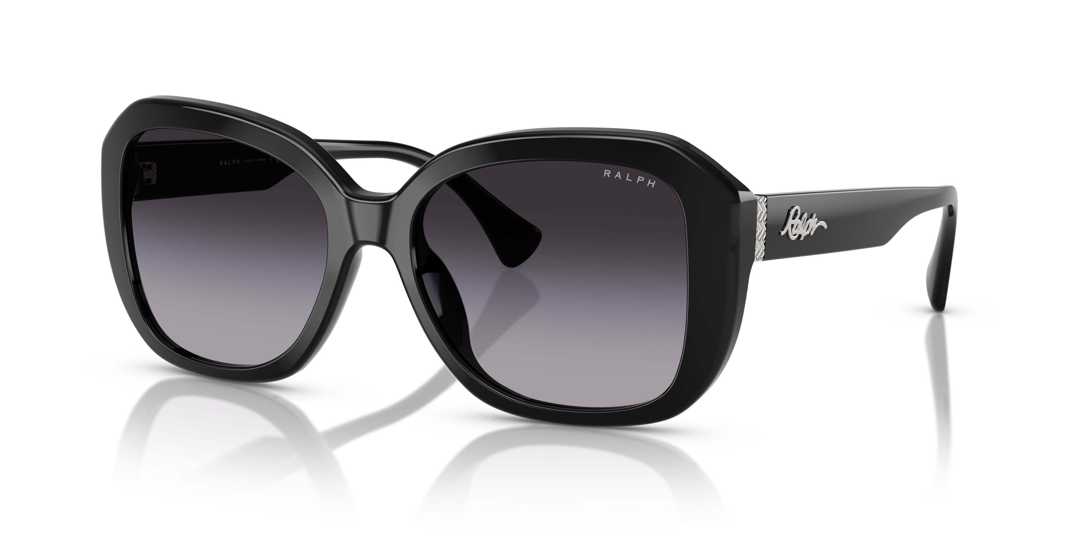 RA5321U Glanzend zwart AcetaatSunglass Frames van B24, Hoekweergave