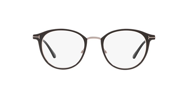 FT5528-B Zwart glanzend MetaalEyeglass Frames van B24, Vooraanzicht