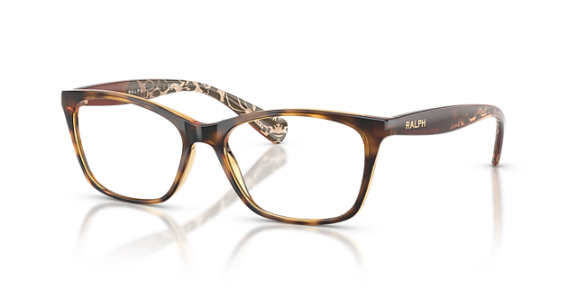 RA7071 Dunkelhavana KunststoffEyeglass Frames von B24, Dreiviertelansicht