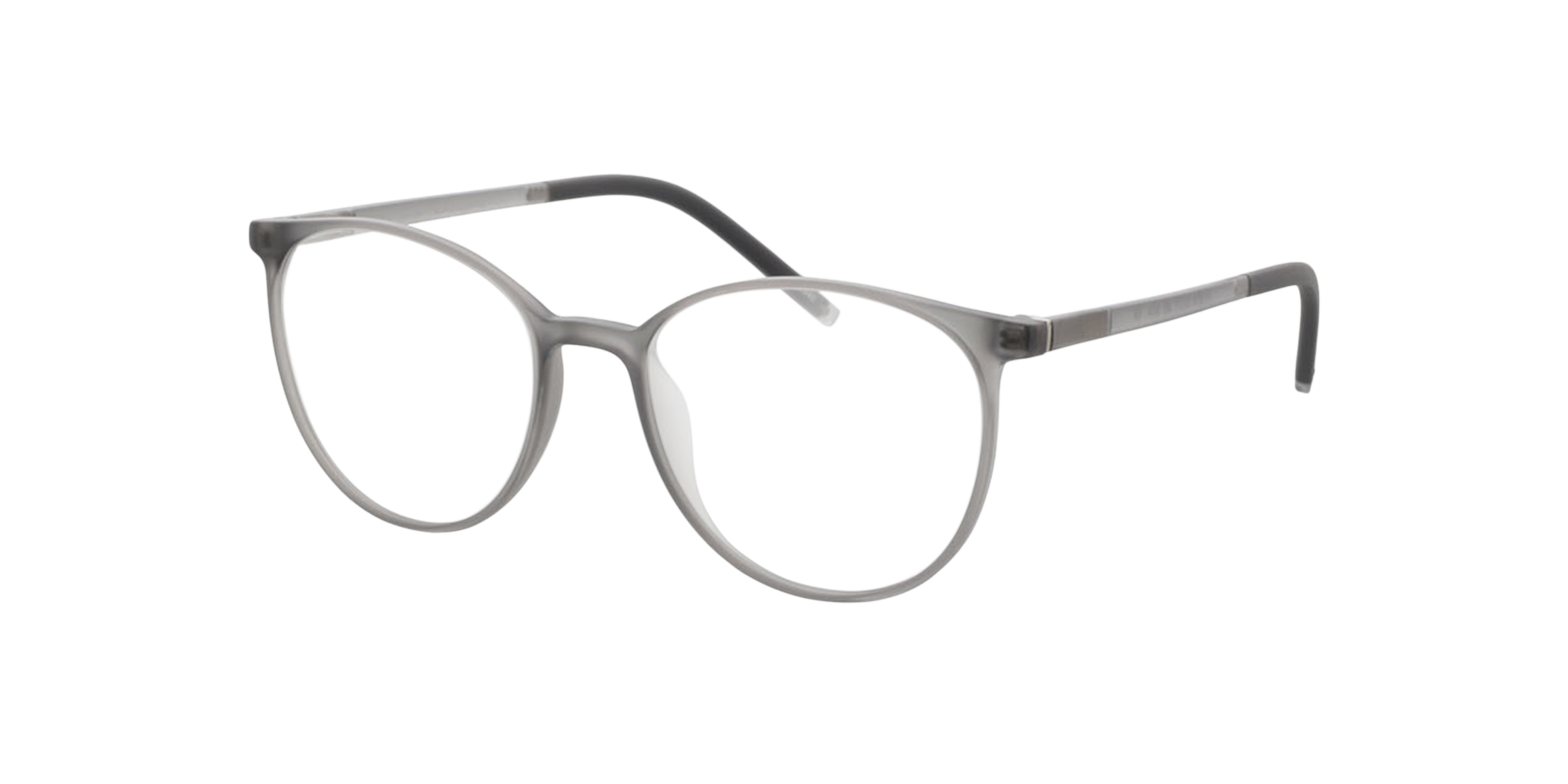 Conroe Kristalgrijs KunststofEyeglass Frames van B24, Hoekweergave