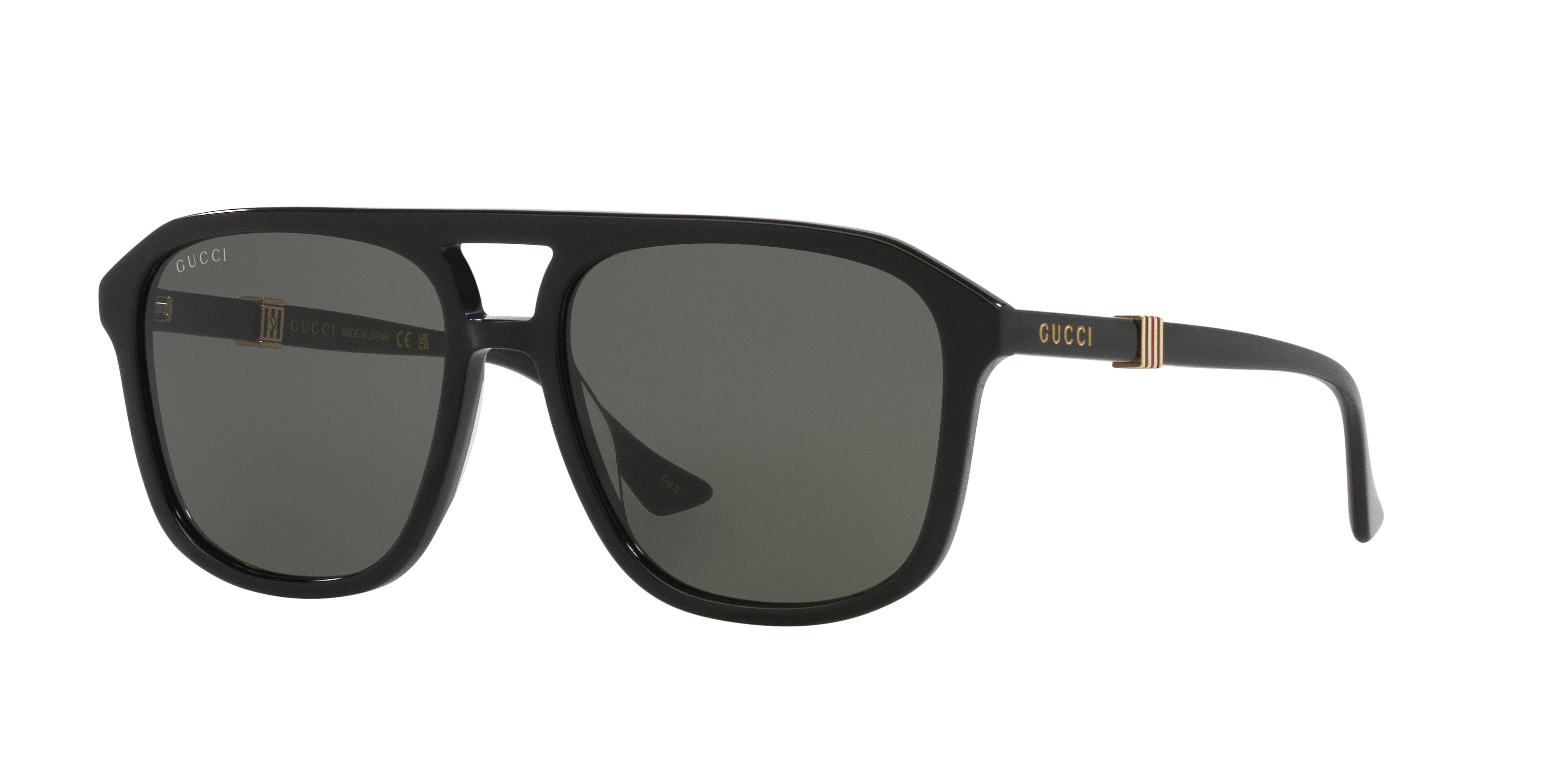 GG1494S Schwarz AcetatSunglass Frames von B24, Dreiviertelansicht