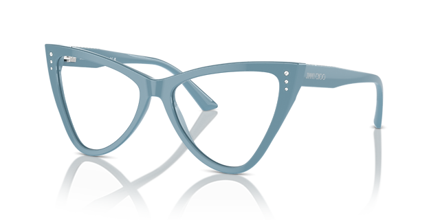 JC3004B Blau AcetatEyeglass Frames von B24, Dreiviertelansicht