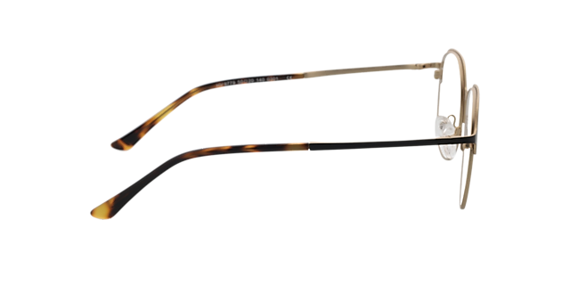 Topia Matt Gold & Black MetallEyeglass Frames von B24, Seitenansicht