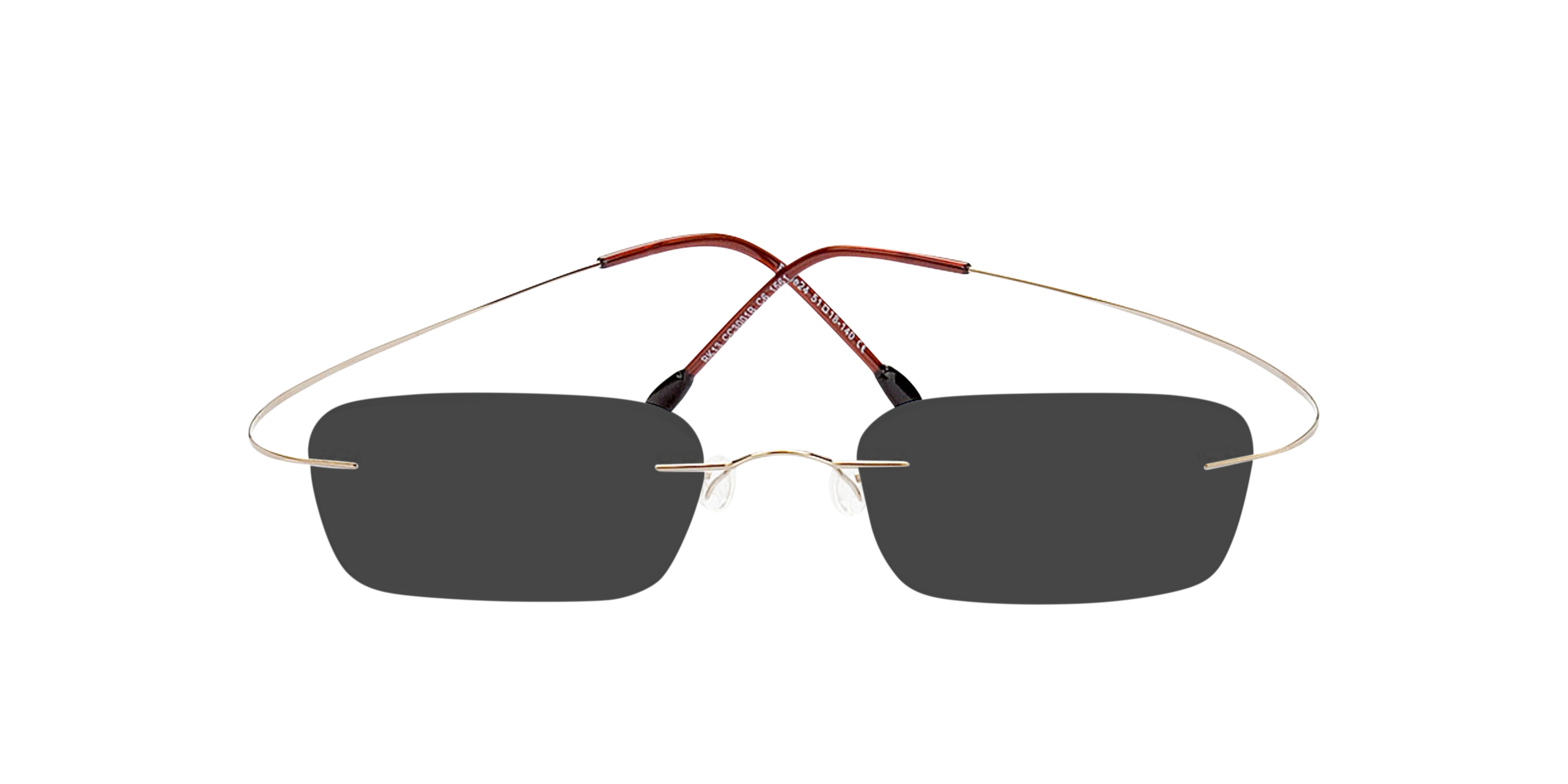 Mackay Goud TitaanEyeglass Frames van B24, met getinte lenzen