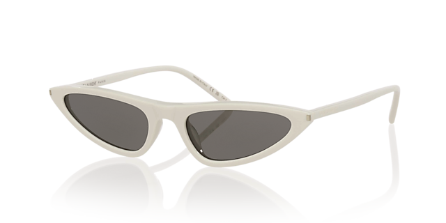 Sl 703 Weiß AcetatSunglass Frames von B24, Dreiviertelansicht