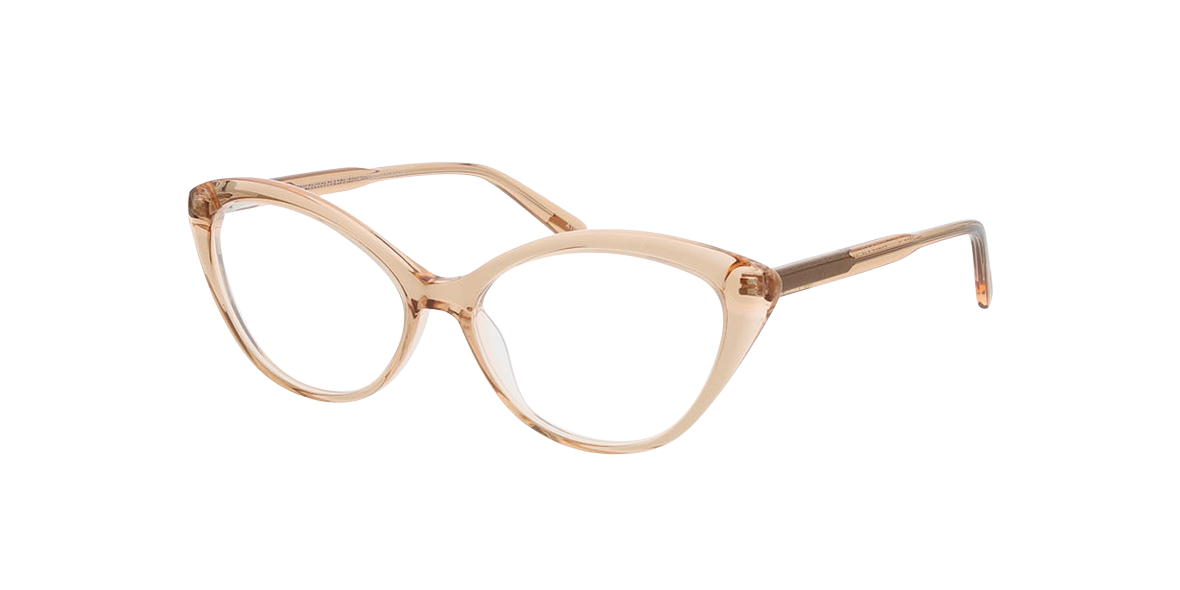 Rose Bilayer Peach AcetatEyeglass Frames von B24, Dreiviertelansicht