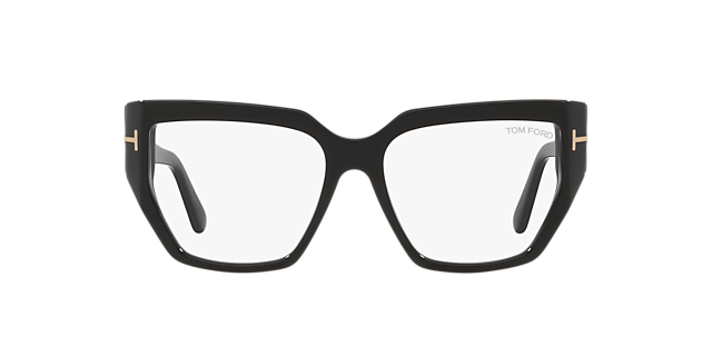 FT5951-B Glänzendes Schwarz AcetatEyeglass Frames von B24, Vorderansicht