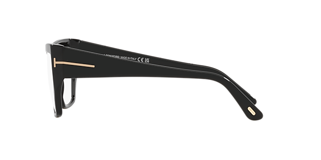 FT5951-B Glänzendes Schwarz AcetatEyeglass Frames von B24, Seitenansicht