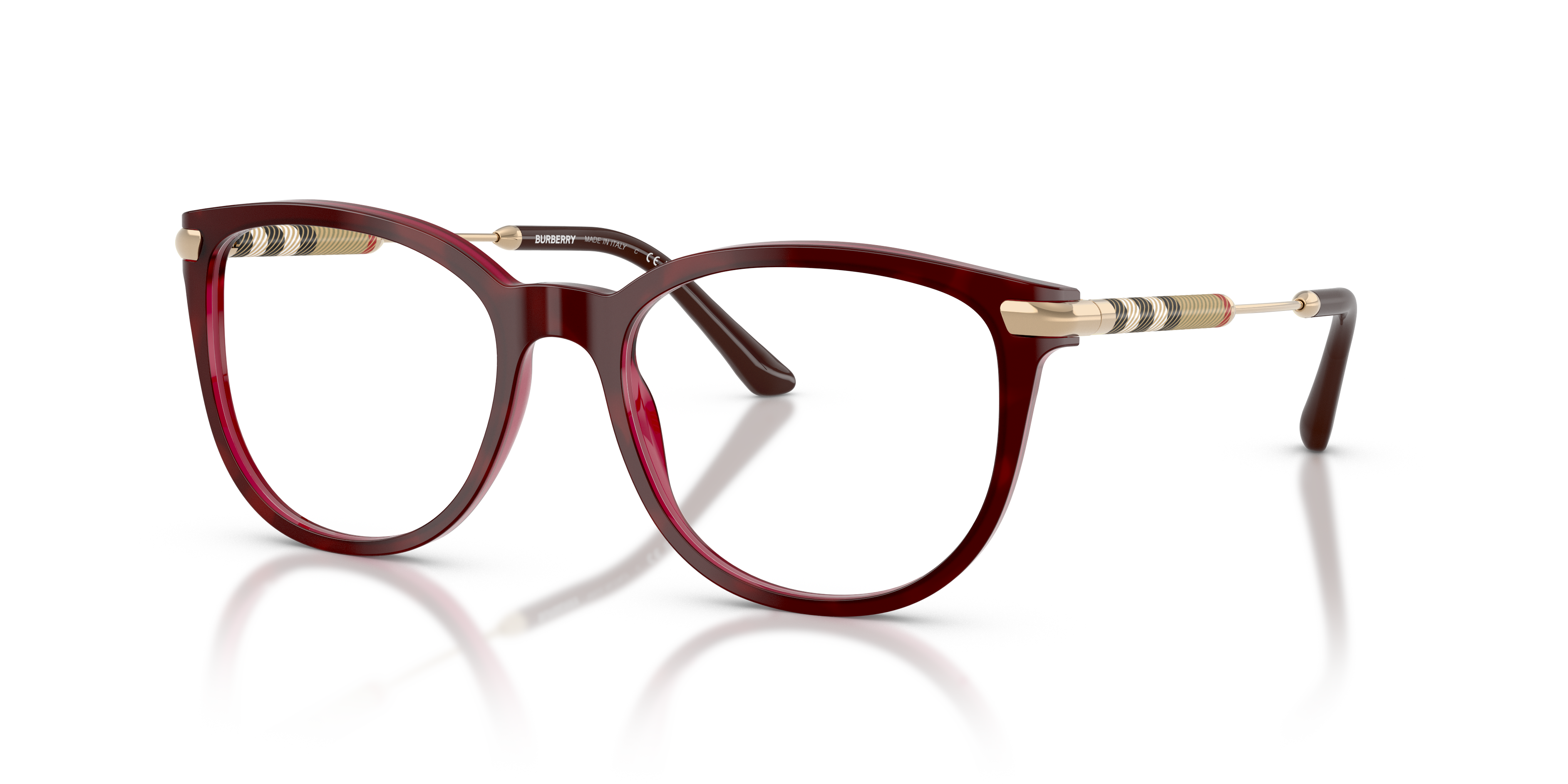 BE2255Q Havana AcetatEyeglass Frames von B24, Dreiviertelansicht