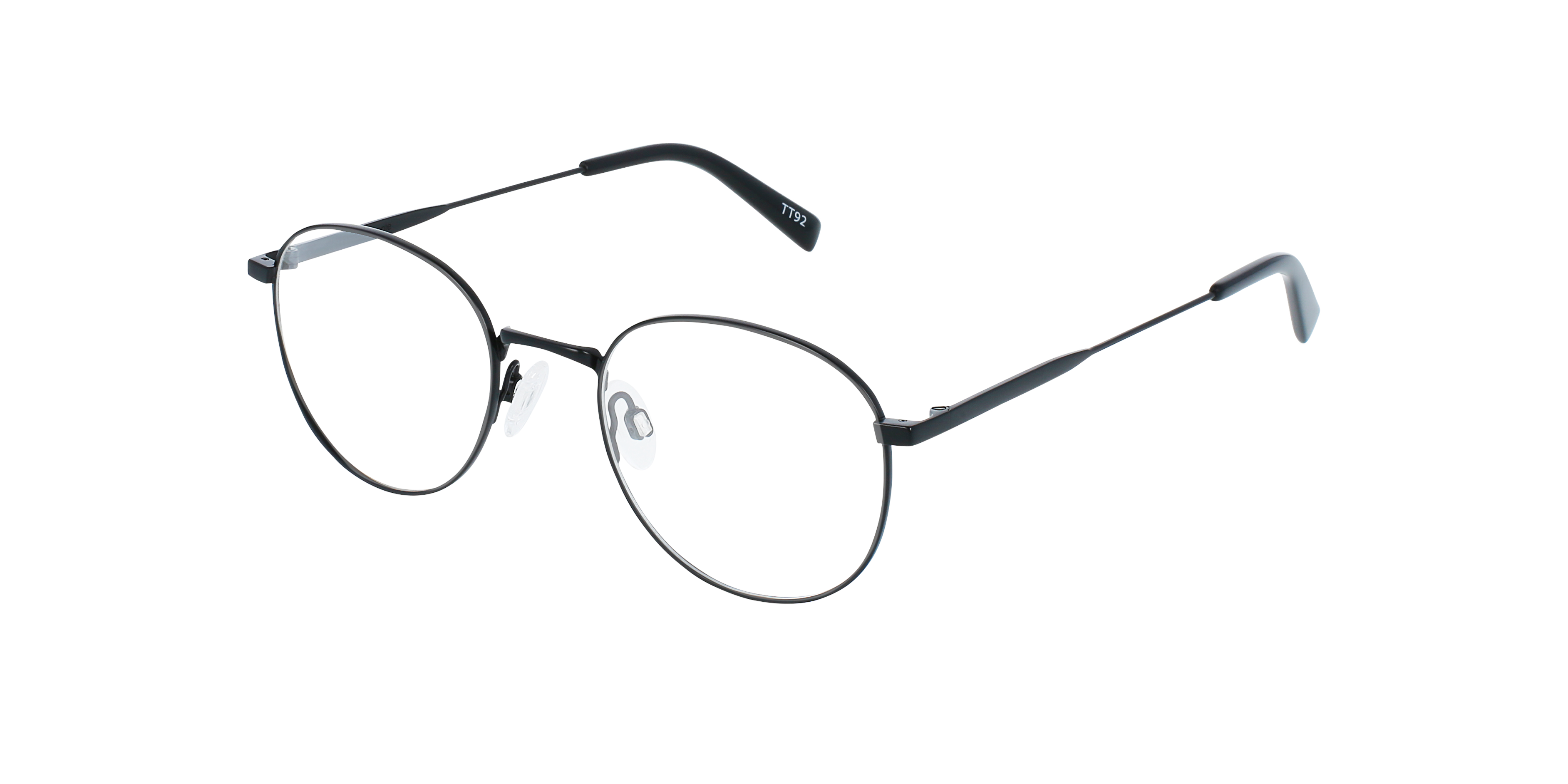 Luke Black Titanium TitaanEyeglass Frames van B24, Hoekweergave