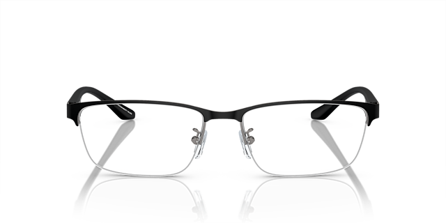 EA1147 Mat staalgrijs & zwart MetaalEyeglass Frames van B24, Vooraanzicht