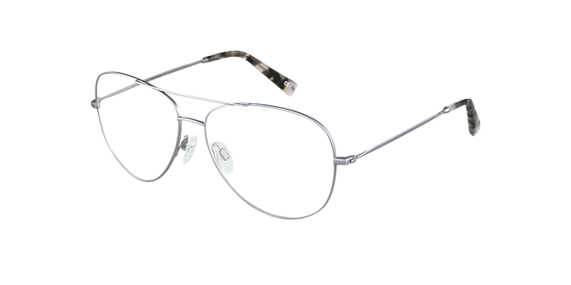 Maverick Brushed Jet Silver Titanium TitanEyeglass Frames von B24, Dreiviertelansicht