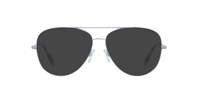 Maverick Brushed Jet Silver Titanium TitanEyeglass Frames von B24, mit getönten Gläsern