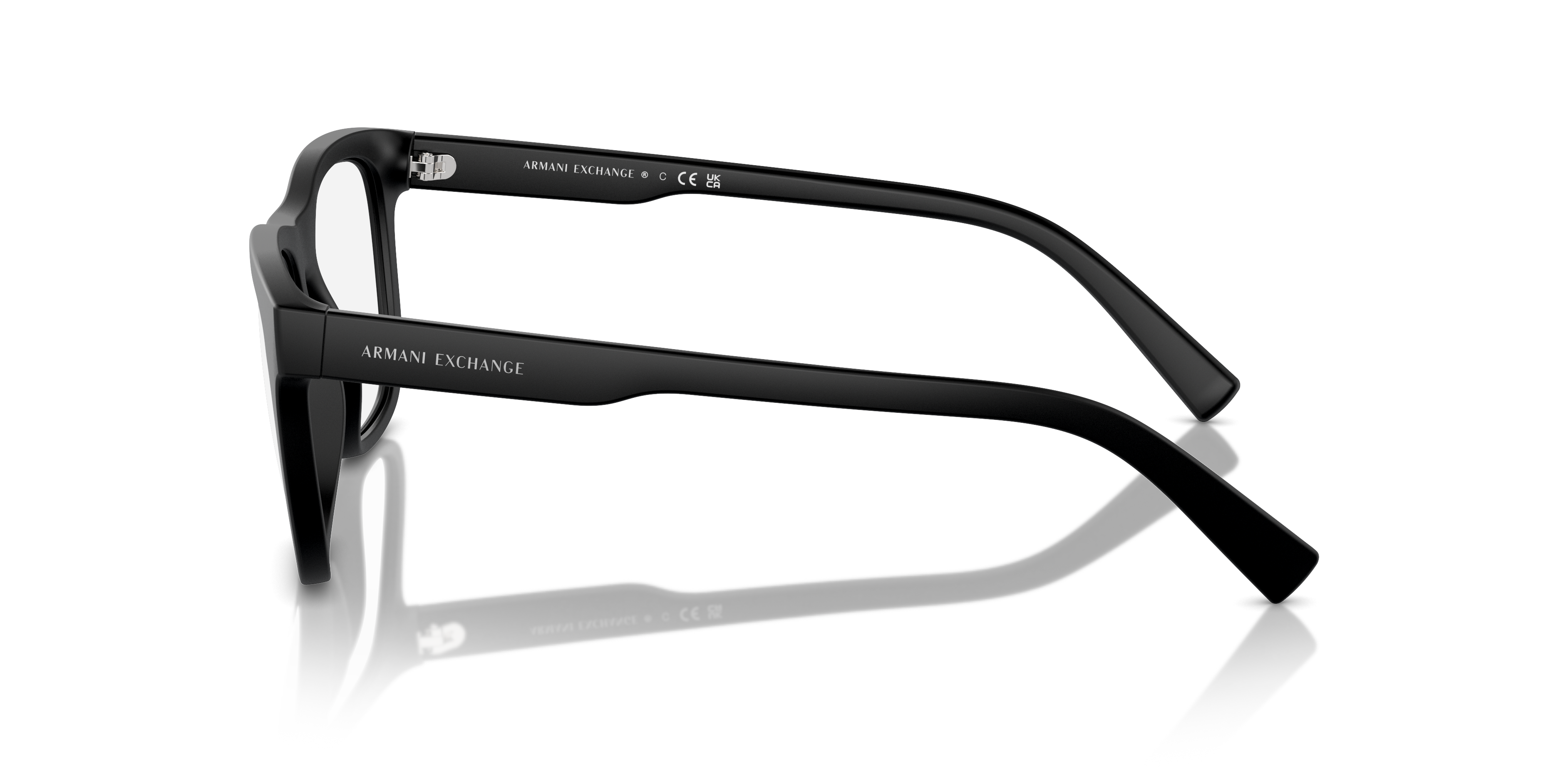 AX3050 Matzwart KunststofEyeglass Frames van B24, Zijaanzicht