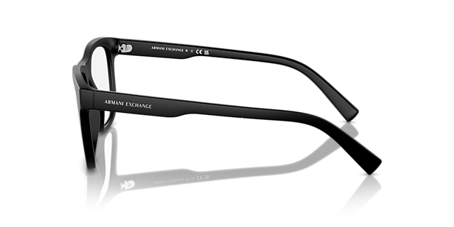 AX3050 Matt Schwarz KunststoffEyeglass Frames von B24, Seitenansicht