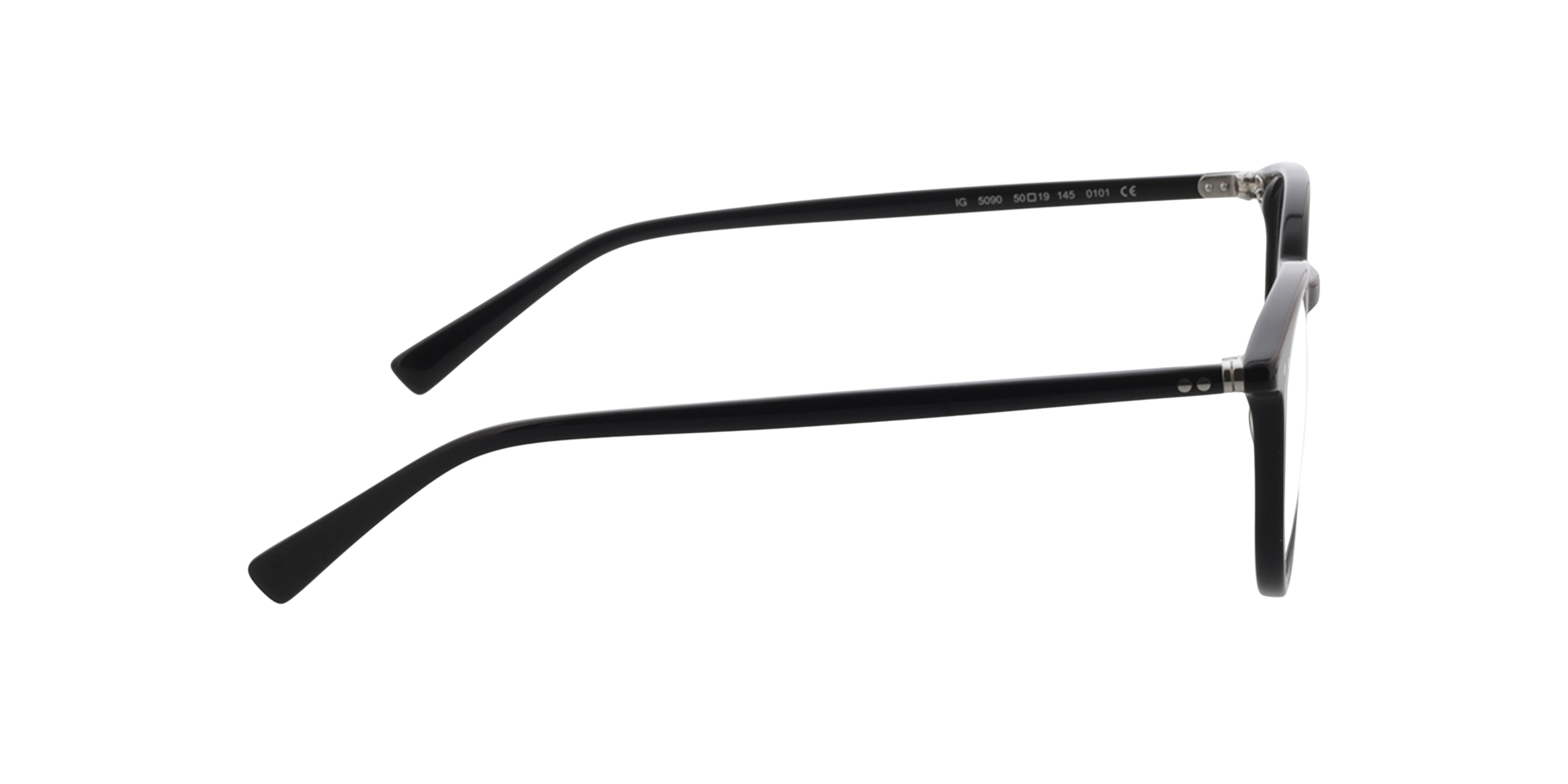 Serena Zwart AcetaatEyeglass Frames van B24, Zijaanzicht