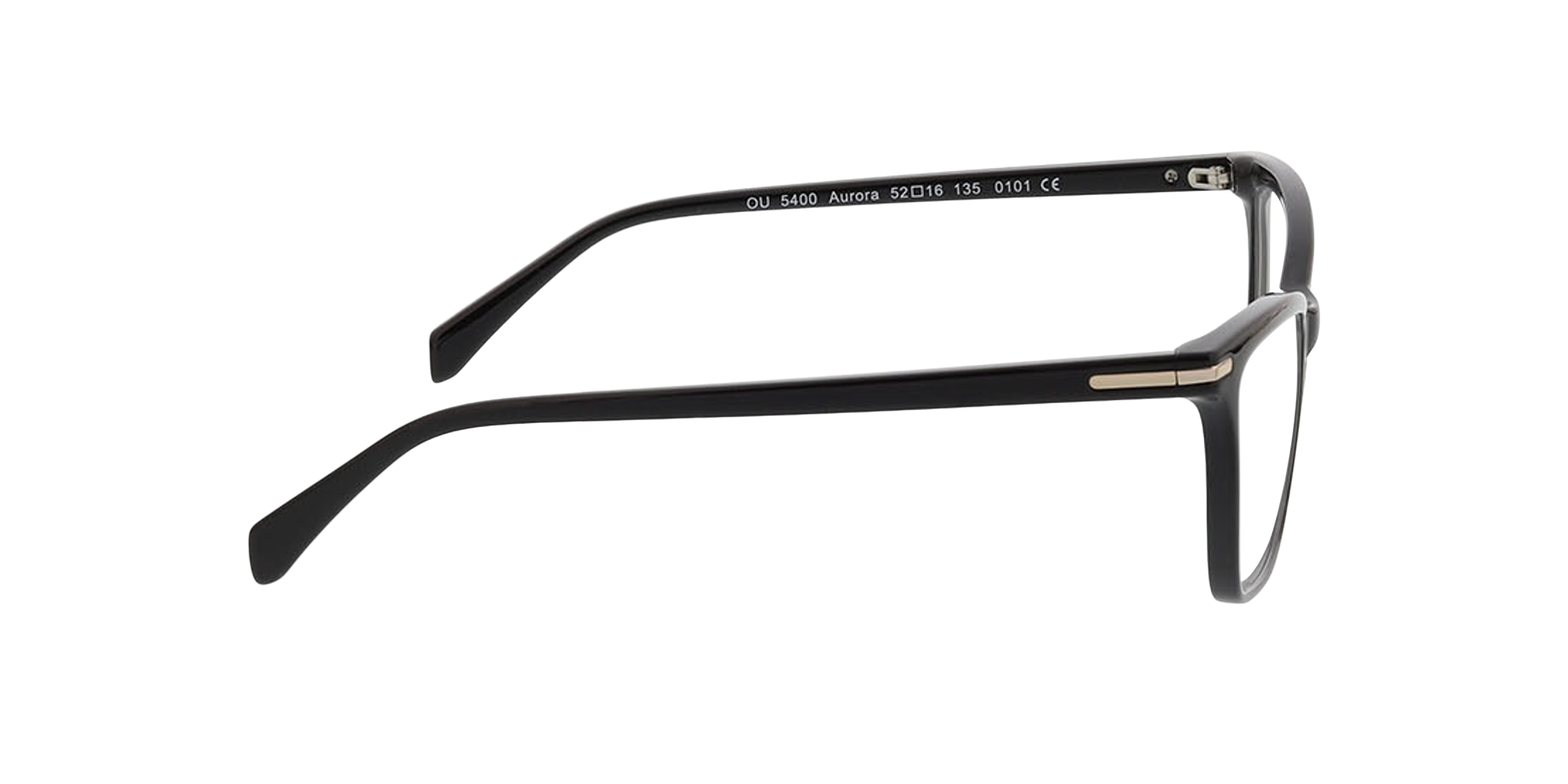 Aurora Zwart KunststofEyeglass Frames van B24, Zijaanzicht