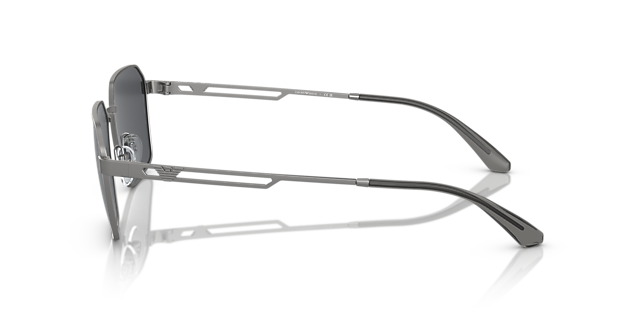 EA2140 Mat Staalgrijs MetaalSunglass Frames van B24, Zijaanzicht