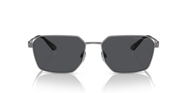 EA2140 Mat Staalgrijs MetaalSunglass Frames van B24, Vooraanzicht