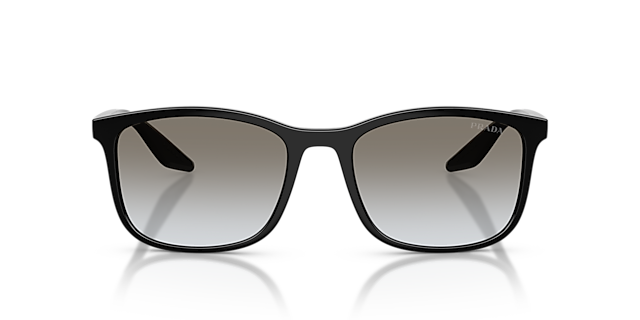 PS A08S Schwarz KunststoffSunglass Frames von B24, Vorderansicht