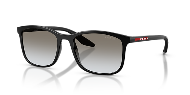 PS A08S Schwarz KunststoffSunglass Frames von B24, Dreiviertelansicht