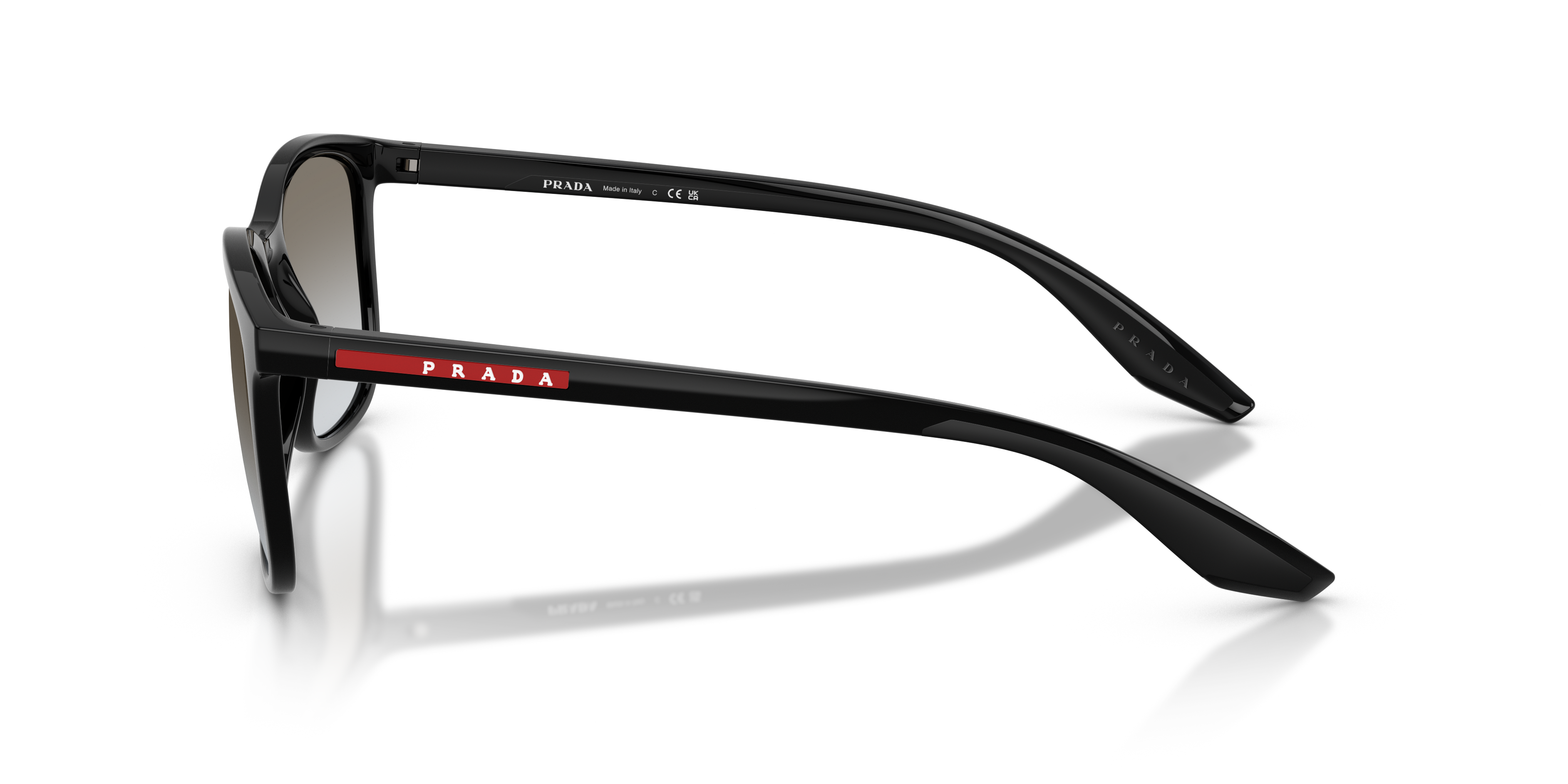 PS A08S Schwarz KunststoffSunglass Frames von B24, Seitenansicht